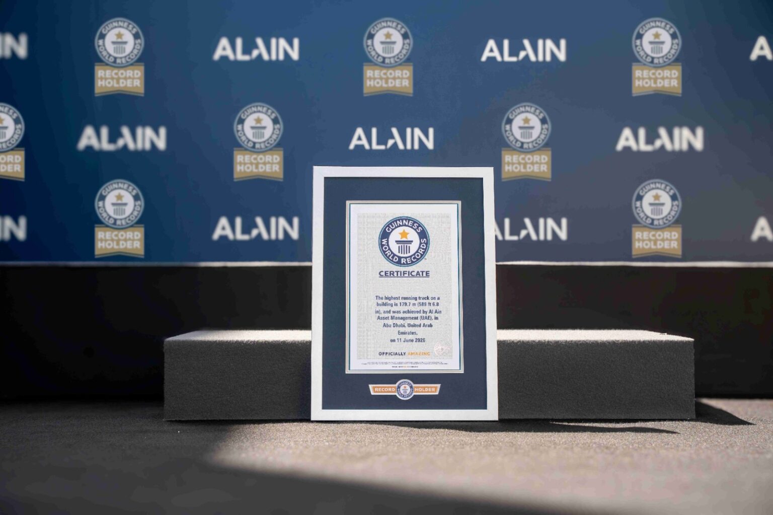 ALAIN achieves 3rd Guinness World Records title with world’s ‘Highest Running Track on a Building’ in Abu Dhabi