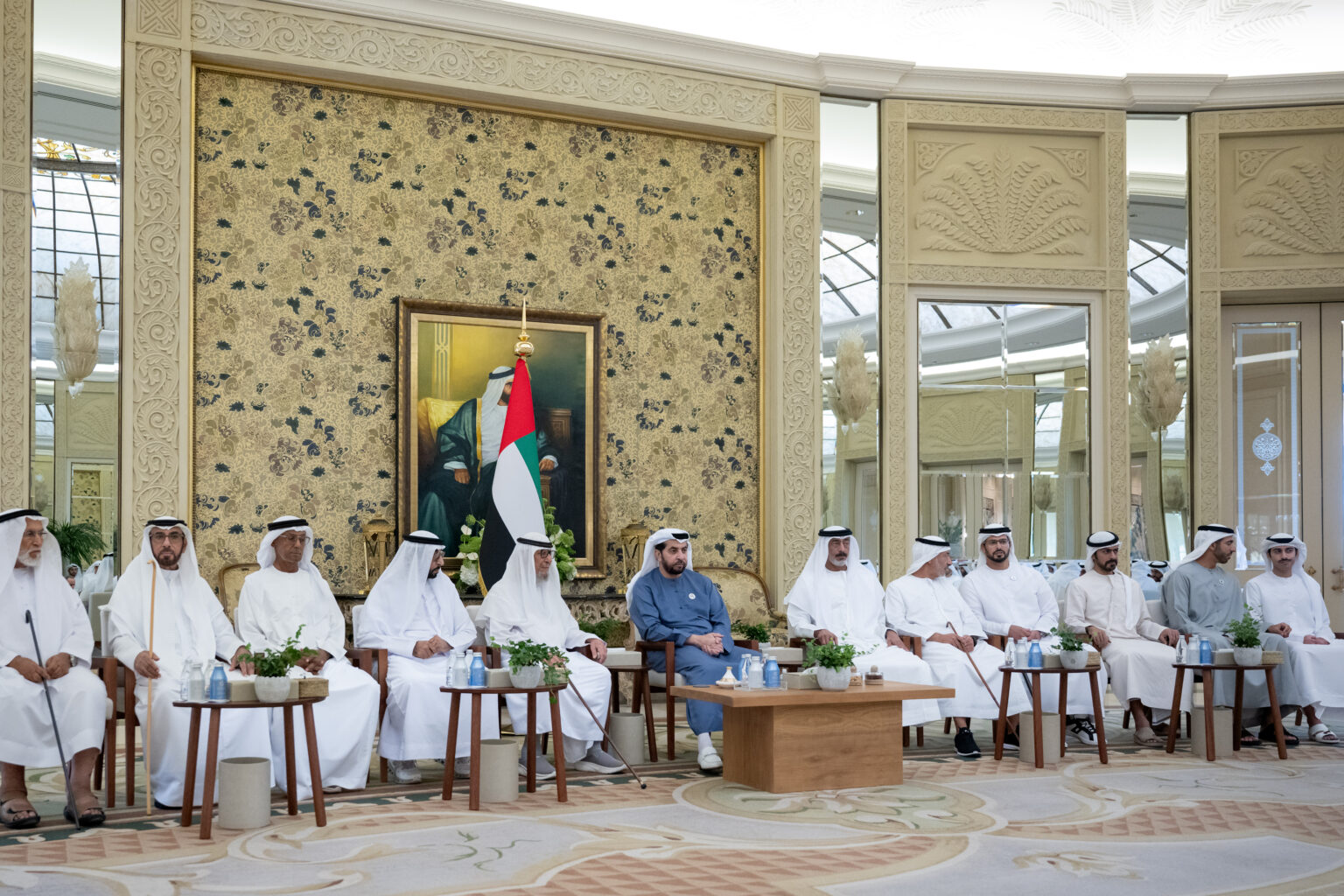 Hamdan bin Zayed receives sheikhs, officials, citizens at Barzat Al Nakheel Palace in Abu Dhabi