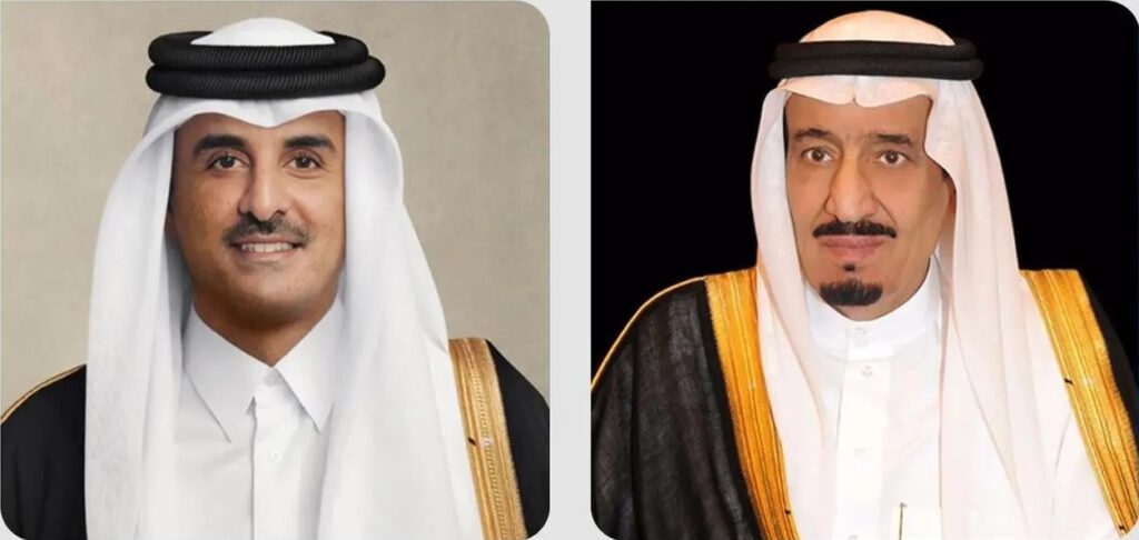 قيادة قطر تعزّي خادم الحرمين في شهداء حادث سقوط “طائرة أرامكو”