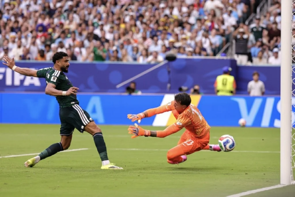 Abdulelah Al Amri becomes first Arab player to score against Uruguay at World Cup
