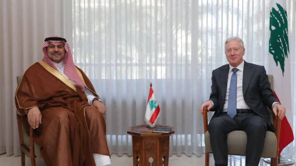 Lebanese foreign minister receives new Saudi ambassador