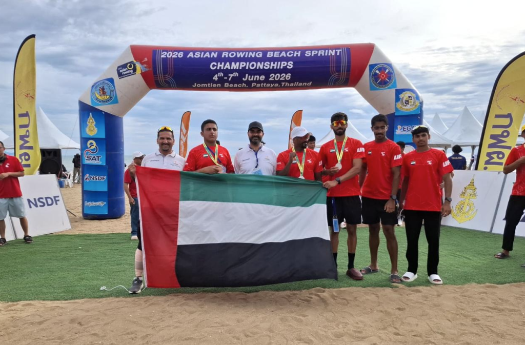 ميداليتان للإمارات في بطولة آسيا للتجديف الشاطئي