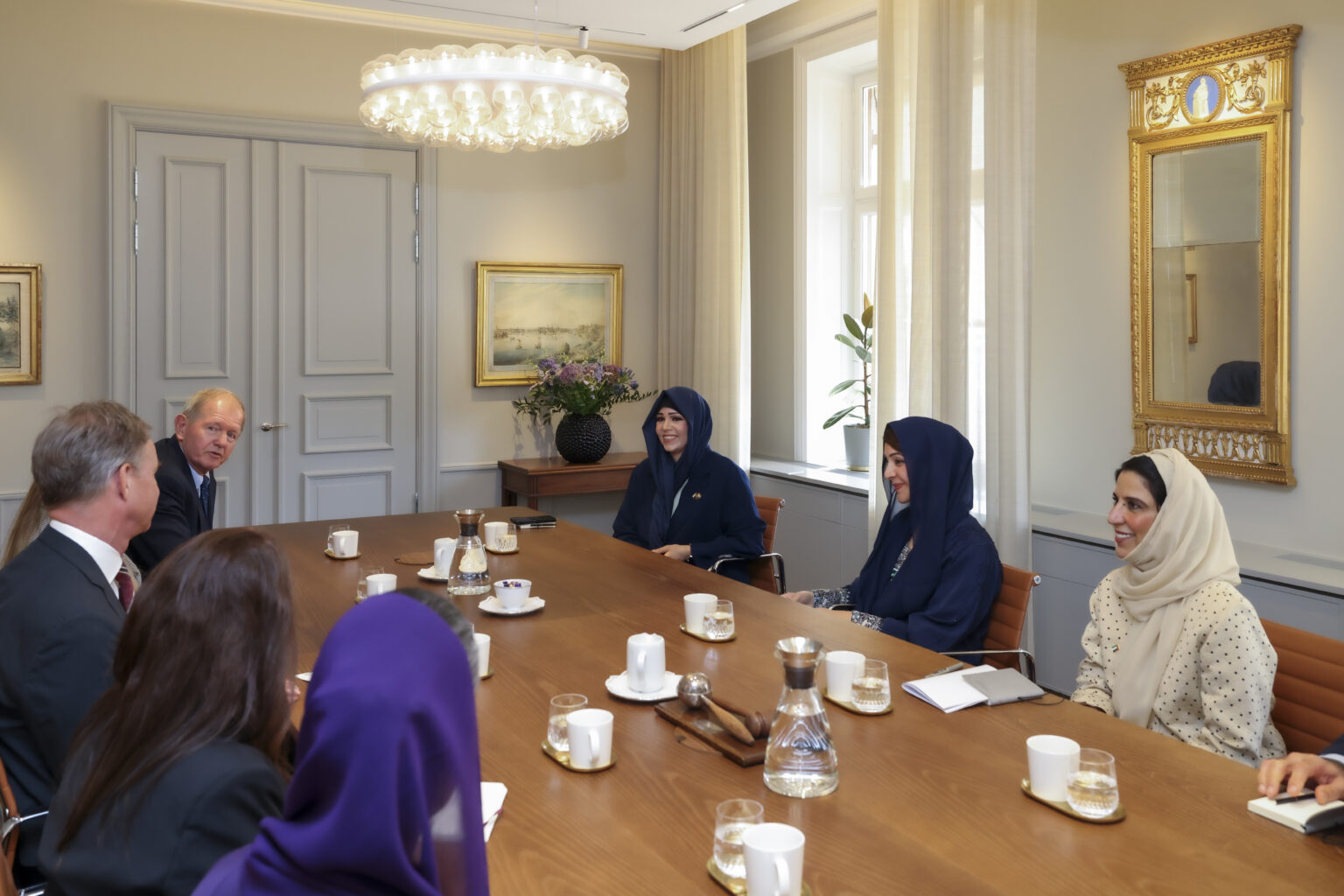 Latifa bint Mohammed explores opportunities to strengthen cooperation, expertise exchange across vital sectors with heads of leading institutions