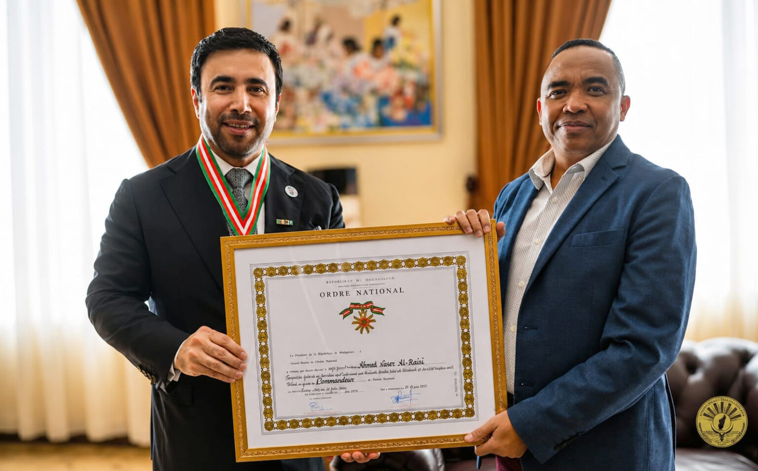 President of Madagascar awards Major General Dr. Ahmed Naser Al Raisi country's highest medal