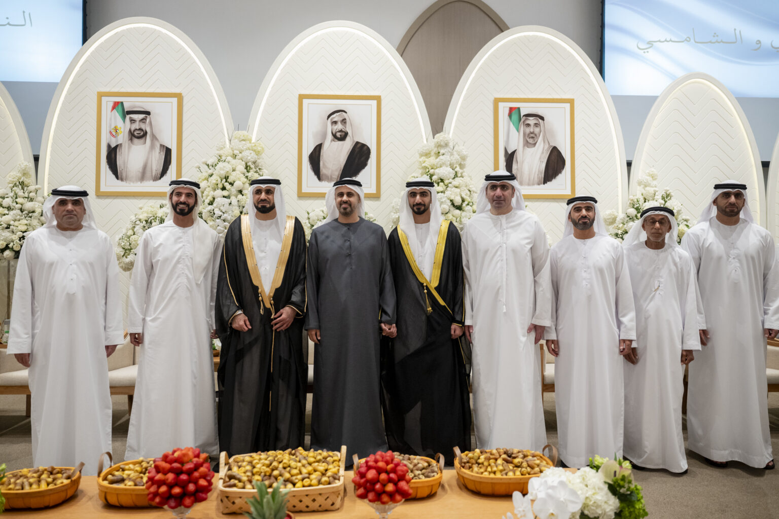 Theyab bin Mohamed bin Zayed attends reception for Al Neyadi, Al Shamsi, Al Dhaheri weddings