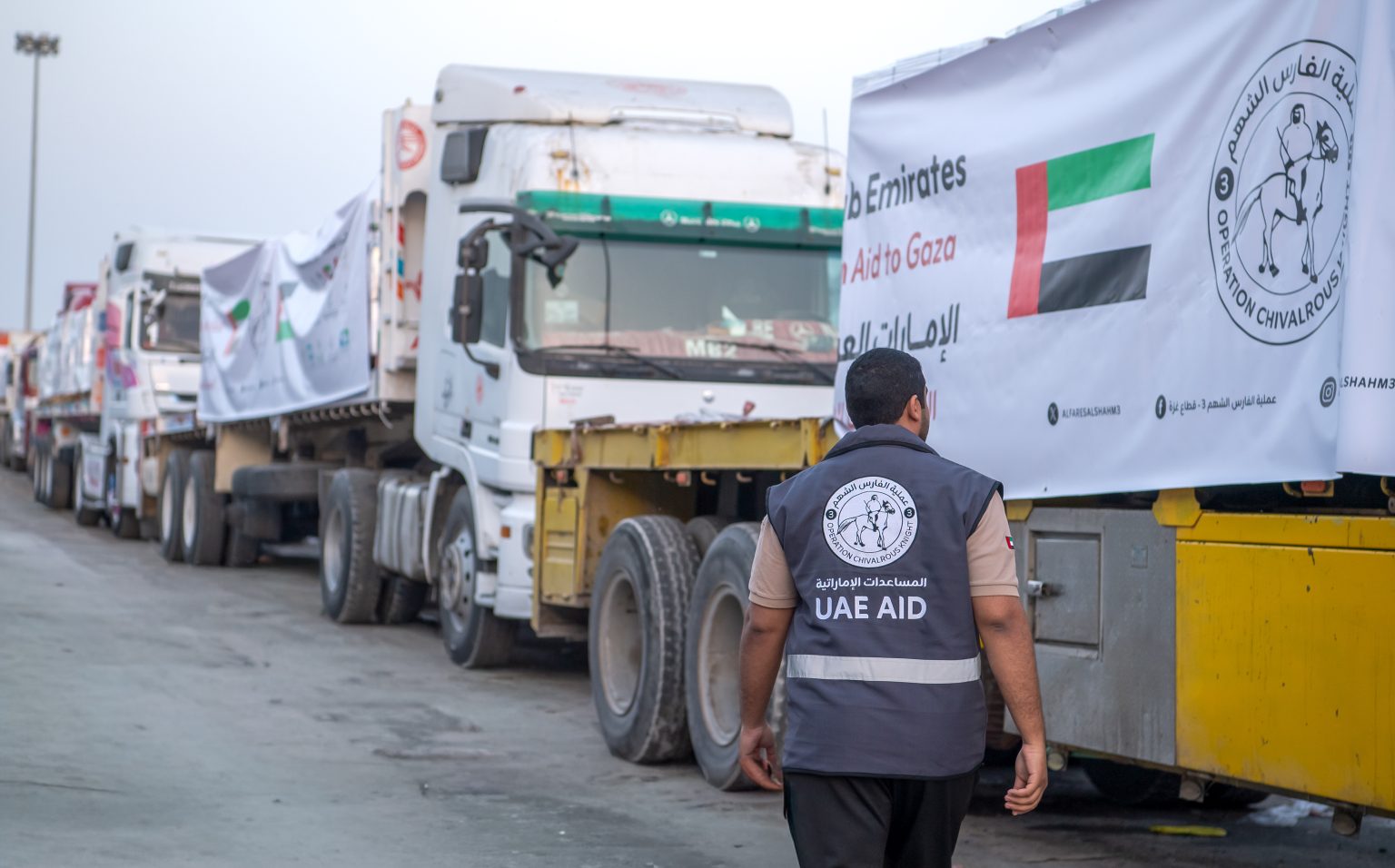 Four UAE aid convoys enter Gaza under ‘Operation Chivalrous Knight 3’
