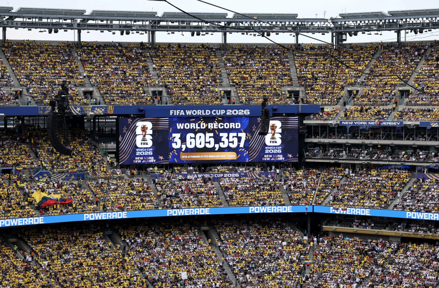 2026 World Cup breaks all-time attendance record with 3.6 million fans
