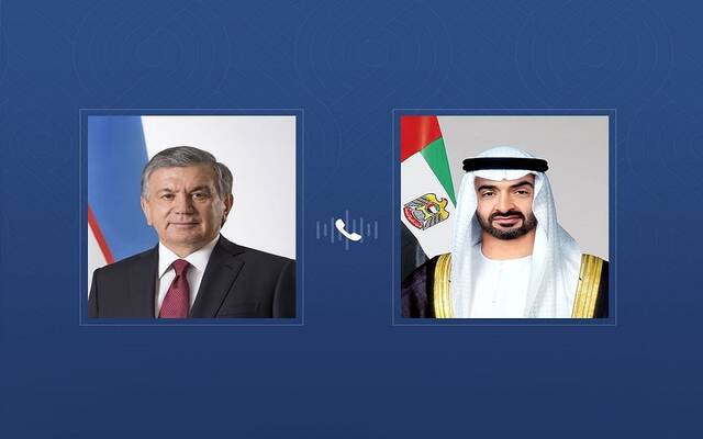 اتصال هاتفي بين محمد بن زايد ورئيس أوزبكستان لبحث العلاقات المشتركة