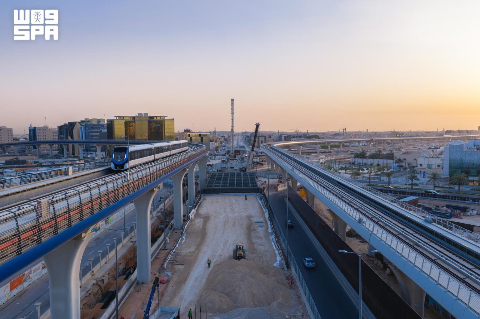 تجاوز إنجاز جسر طريق الثمامة بالرياض عند تقاطع العليا 50%