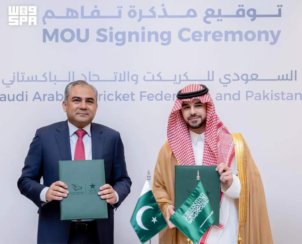 Saudi, Pakistan cricket bodies sign deal to develop cricket stadium in Jeddah