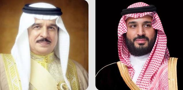 ولي العهد يتلقى تهنئة من ملك البحرين بإنشاء التحالف البحري الدفاعي متعدد الجنسيات