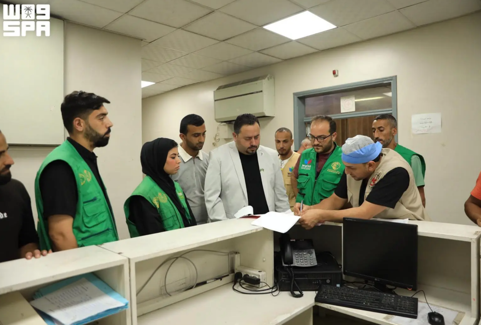 Saudi Center for Culture and Heritage Team Inspects KSrelief Emergency Surgery Project in Gaza Strip