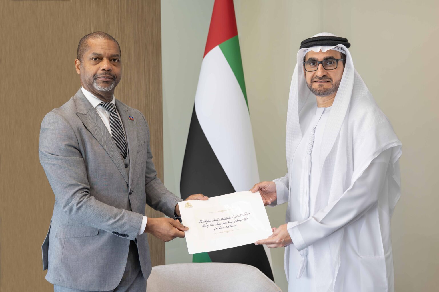 MoFA Undersecretary receives credentials of Ambassador of Republic of Haiti