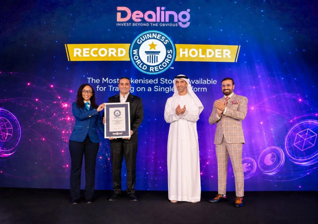 "Dealing.com" تدخل موسوعة غينيس بإدراج أكثر من 24 ألف سهم مُرمّز