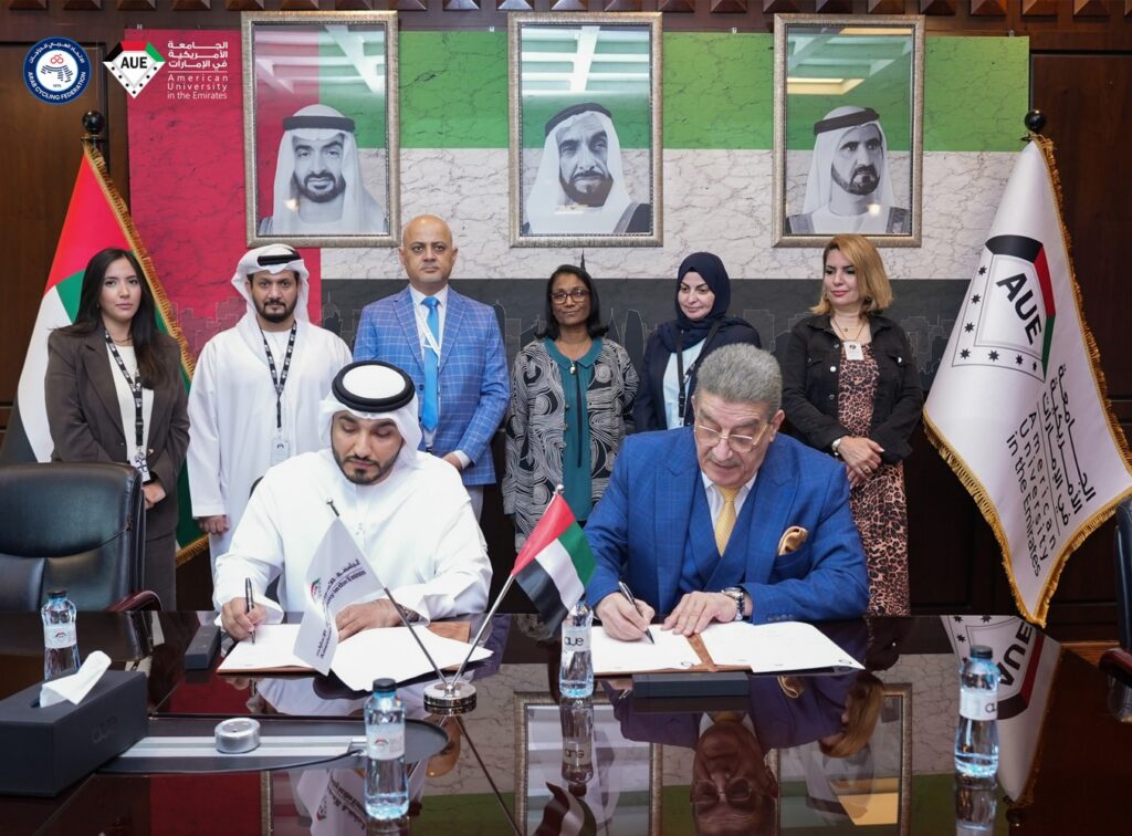 شراكة بين الاتحاد العربي للدراجات والجامعة الأمريكية في الإمارات لتقديم منح دراسية لأبطال العرب