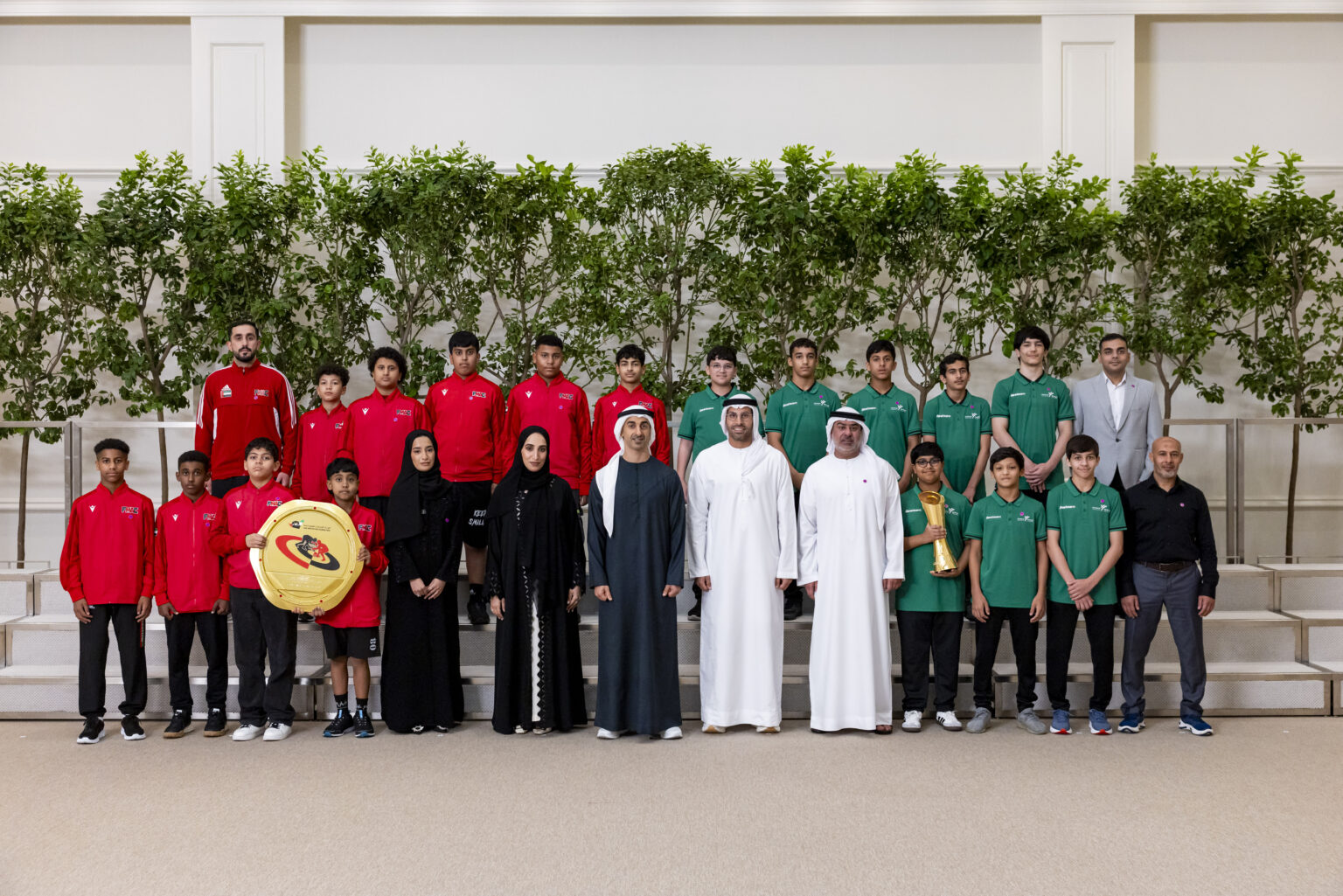 Hamdan bin Mohamed bin Zayed receives winners of UAE Wrestling Federation Cup, UAE Wrestling Clubs League for 2025–2026 season