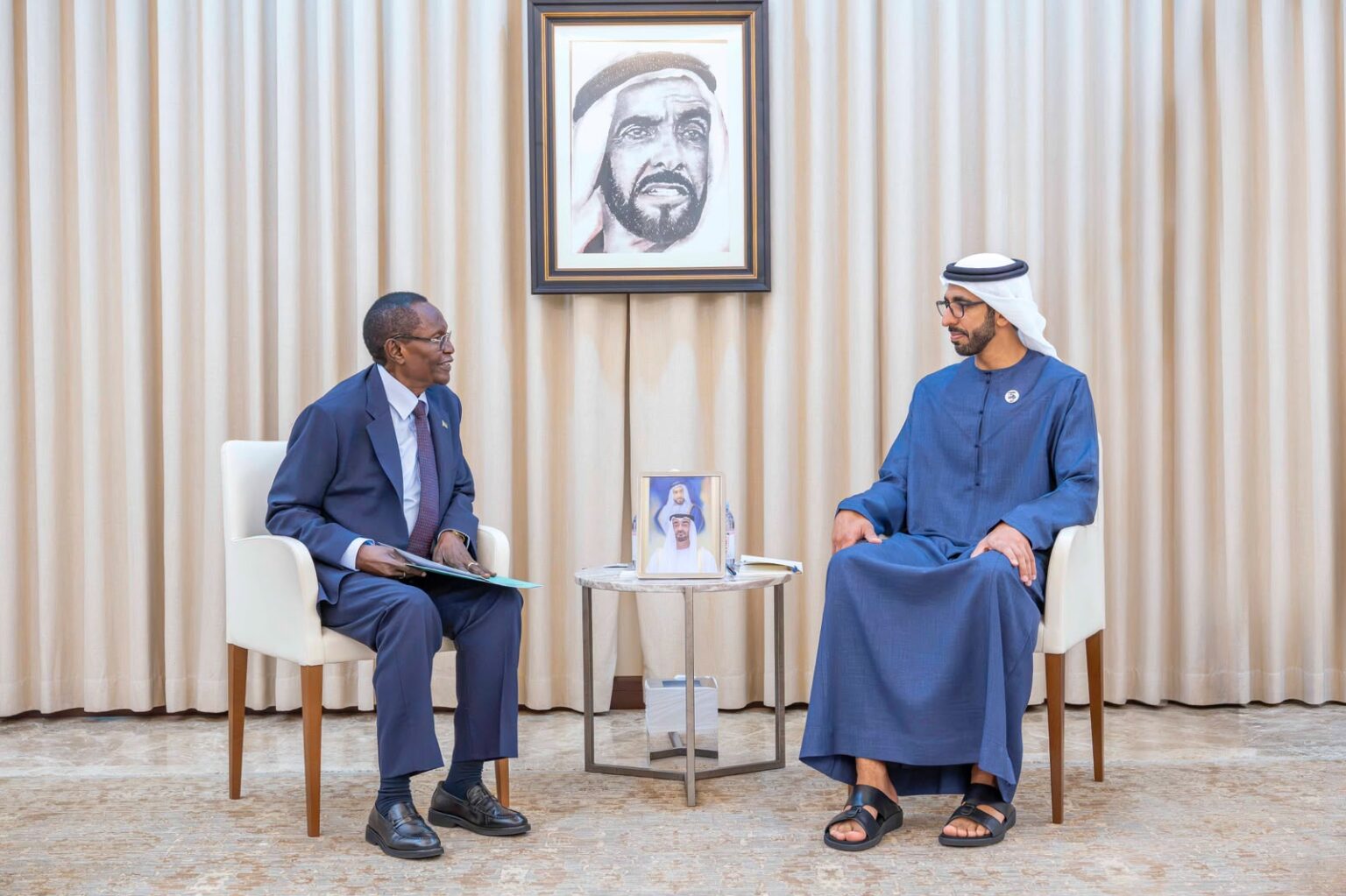 Shakhboot bin Nahyan receives South Sudan’s Minister of Foreign Affairs