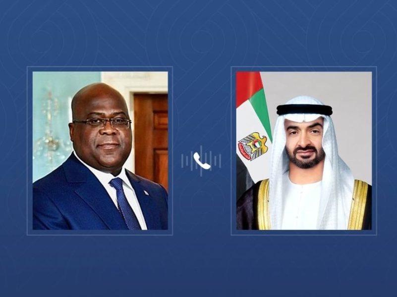 رئيس الدولة ورئيس الكونغو الديمقراطية يبحثان هاتفياً تعزيز التعاون في إطار الشراكة الاقتصادية الشاملة بين البلدين