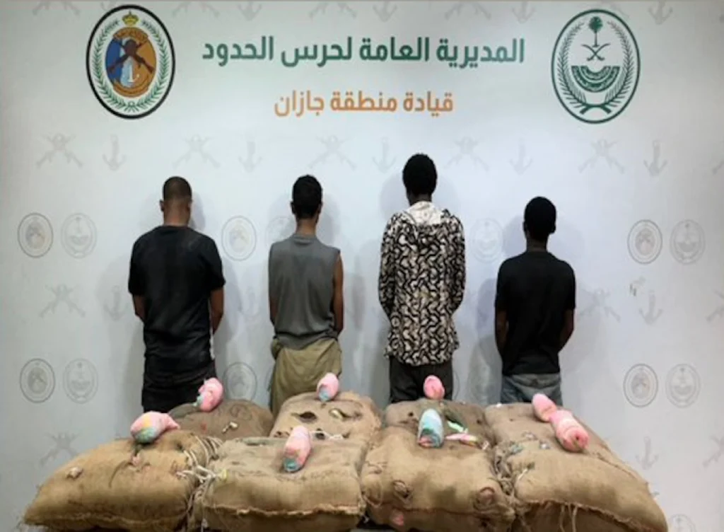 Border Guard arrests 8, seizes 240 kg of khat in Asir, Jazan