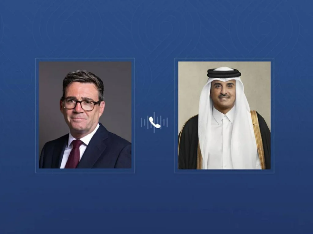أمير قطر وبيرنهام يبحثان هاتفياً الأوضاع الإقليمية
