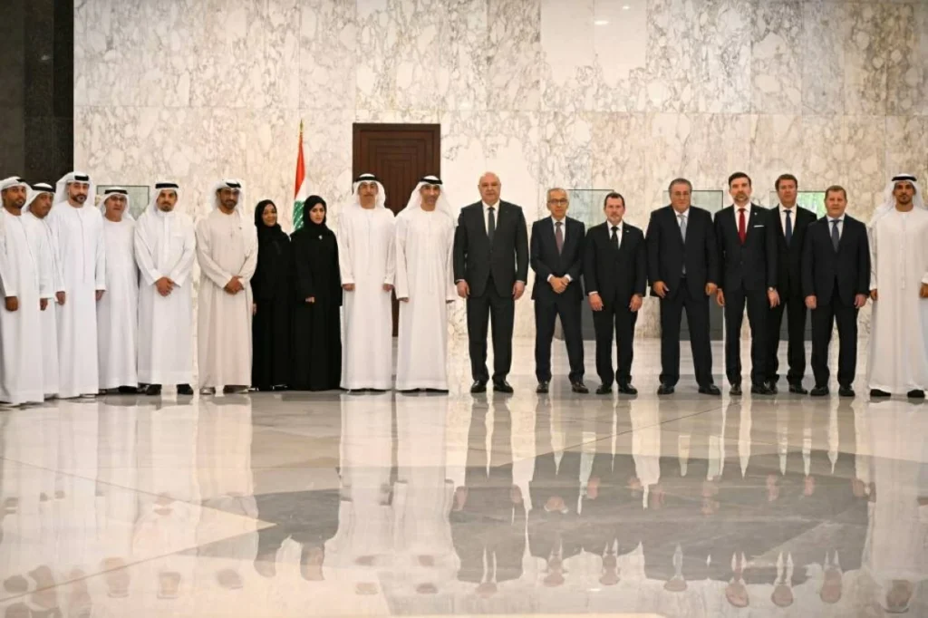 عون مستقبلاً الزيودي في بيروت: حريصون على تعزيز العلاقات مع الإمارات