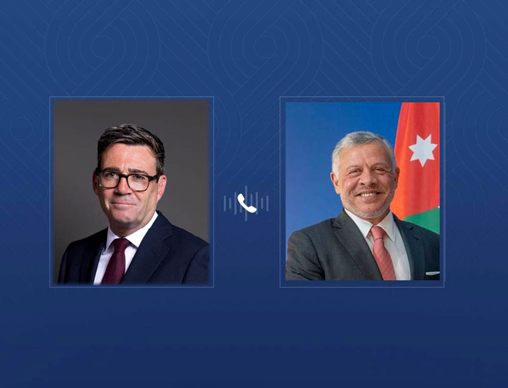 Jordan's King, UK PM discuss latest regional developments
