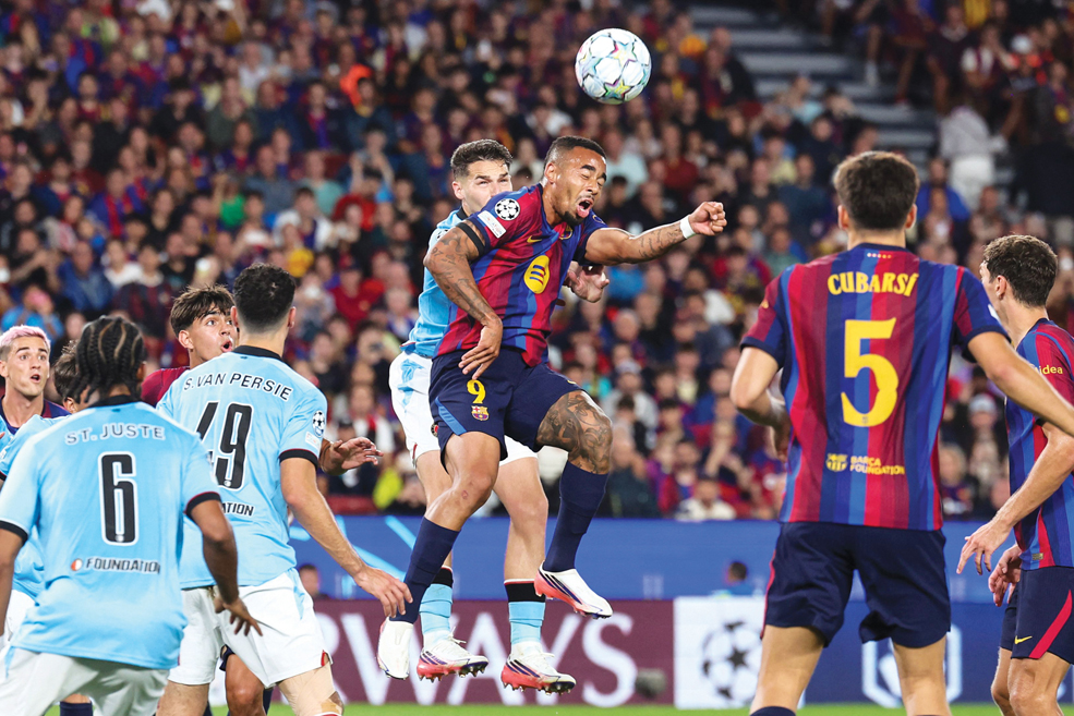 برشلونة يكتسح فينورد بخماسية في دوري الأبطال