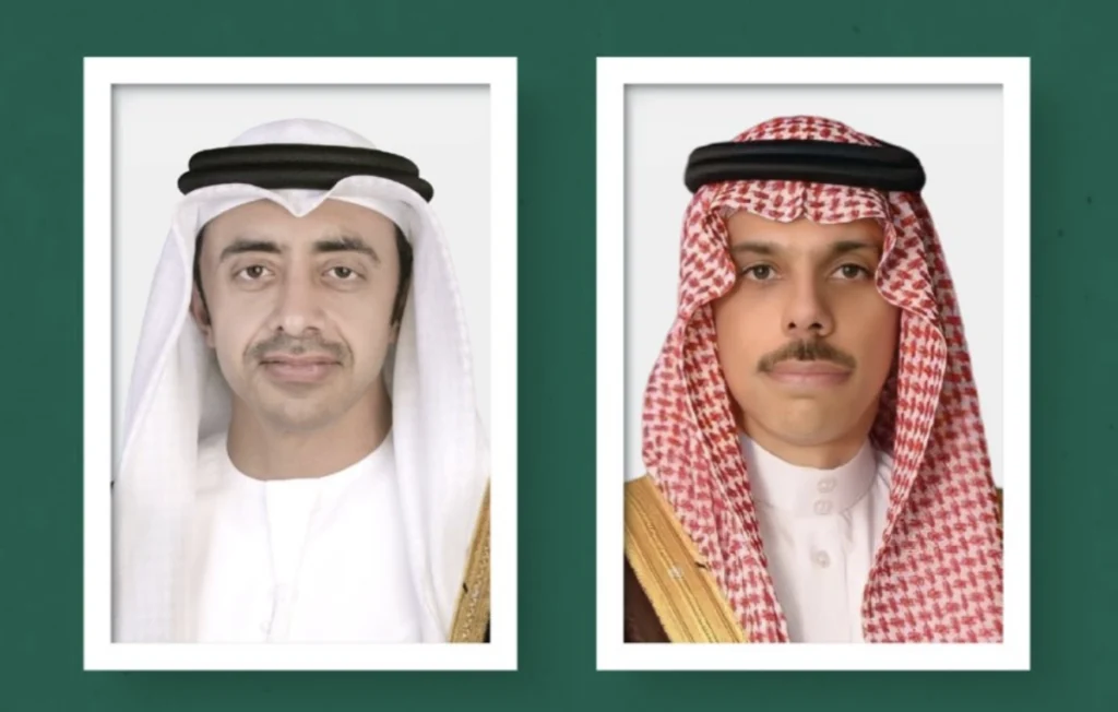 Saudi, UAE FMs discuss efforts to contain regional escalation