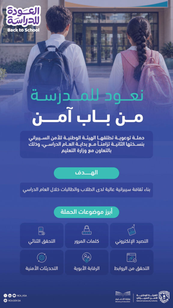 العودة إلى المدارس بأمان سيبراني