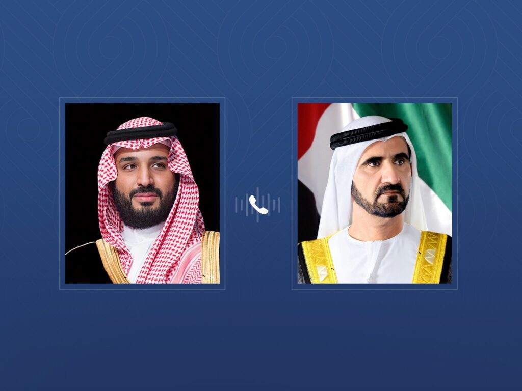 Mohammed bin Rashid receives Saudi Crown Prince's condolences on passing of Sheikh Ahmed bin Rashid