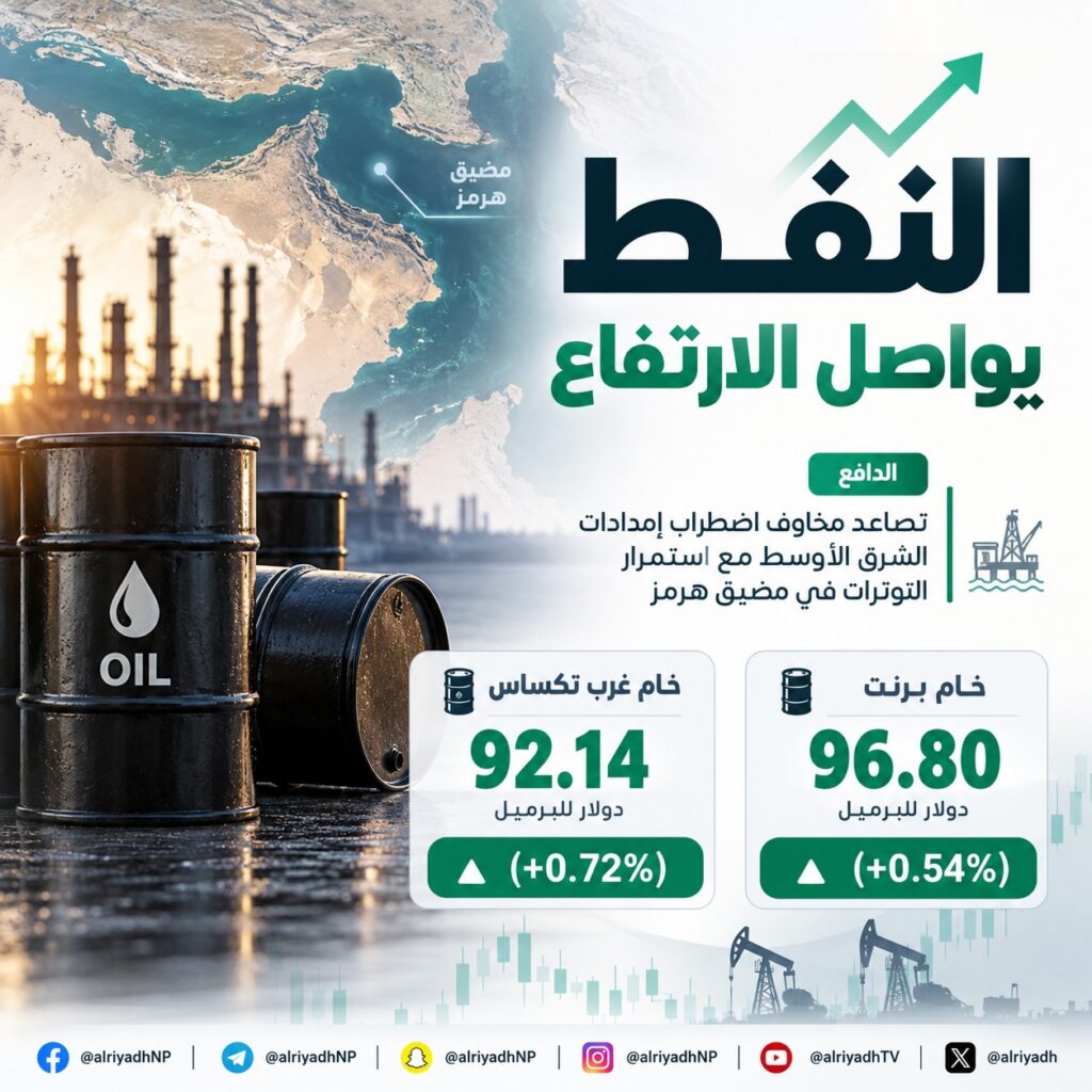 النفط يواصل مكاسبه وسط مخاوف من اضطراب إمدادات الشرق الأوسط