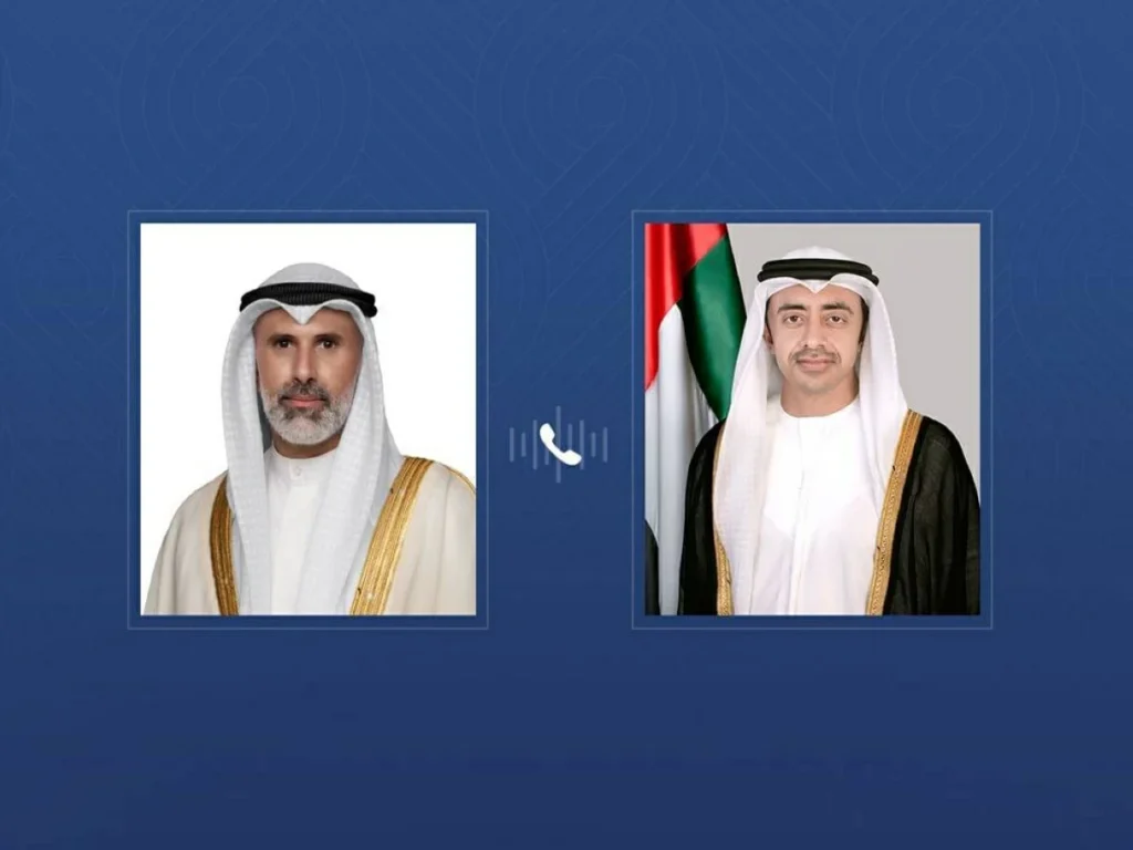 عبدالله بن زايد يبحث التطورات الإقليمية مع وزير خارجية الكويت