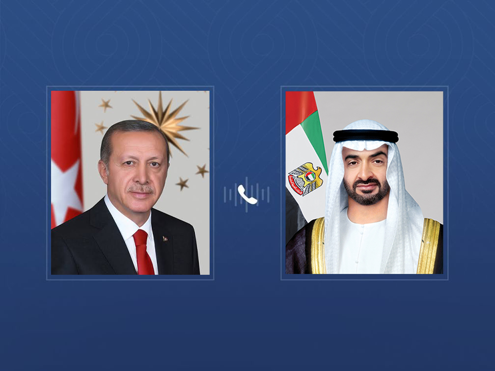 UAE and Turkish Presidents discuss bilateral ties and regional developments in phone call