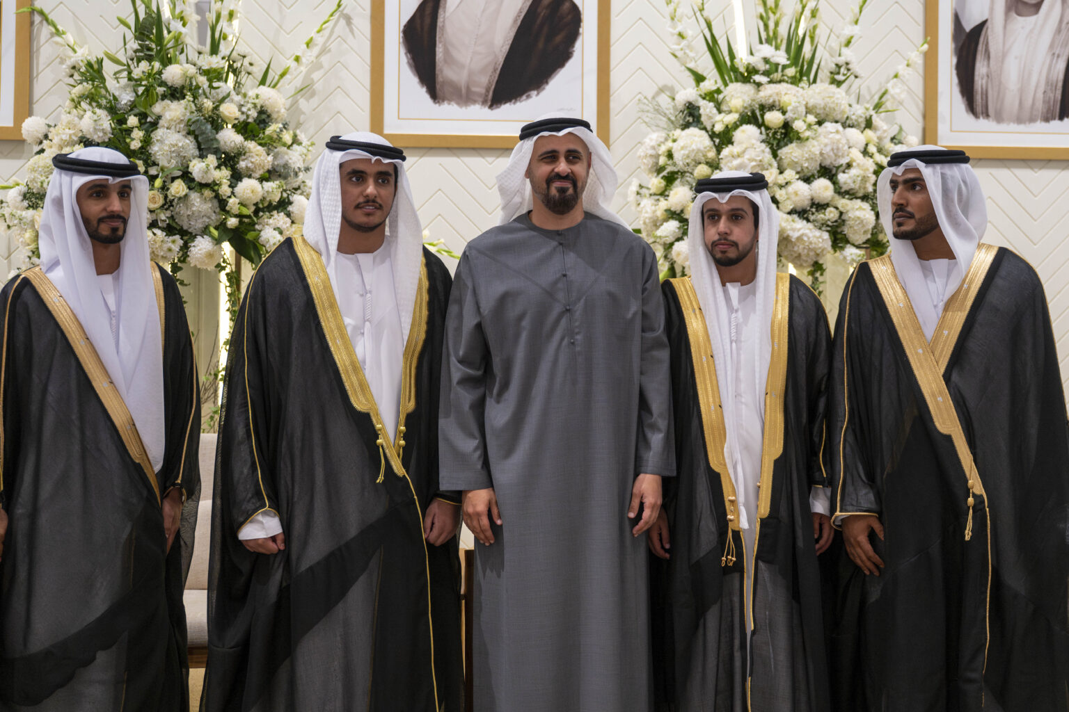 Theyab bin Mohamed bin Zayed attends group wedding of Al Awamir tribe