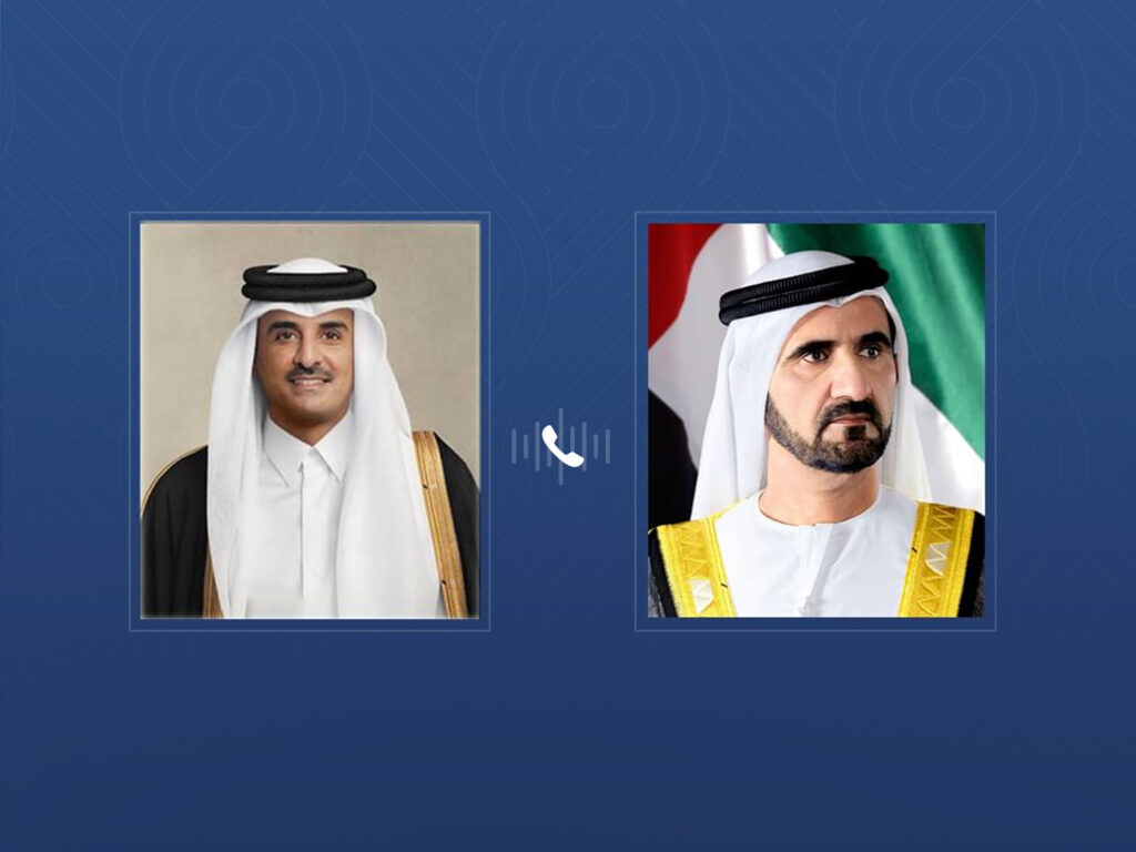 محمد بن راشد يتقبّل خلال اتصال هاتفي تعازي أمير دولة قطر في وفاة الشيخ أحمد بن راشد
