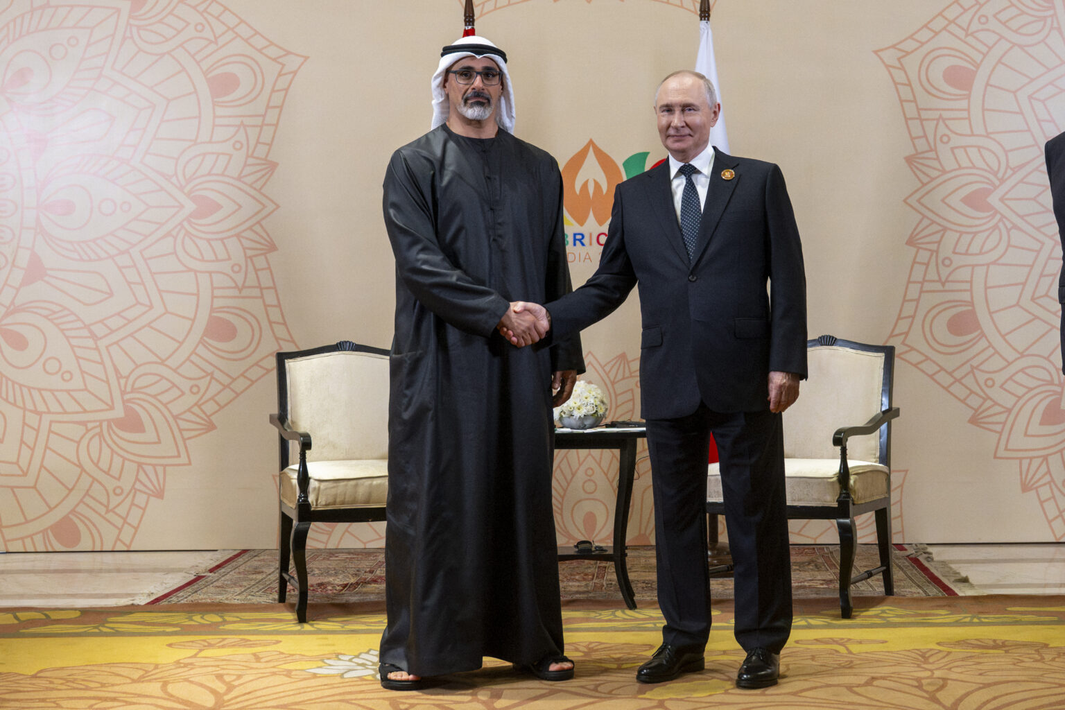 Crown Prince of Abu Dhabi meets Russian President on sidelines of BRICS Summit in New Delhi