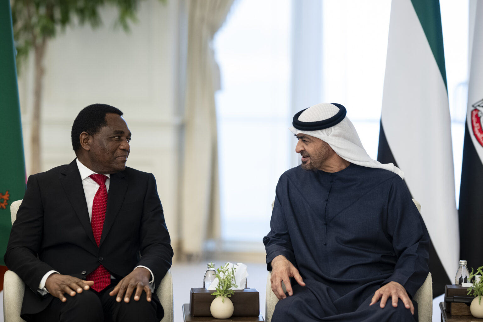 UAE President and President of Zambia discuss growth of bilateral ties