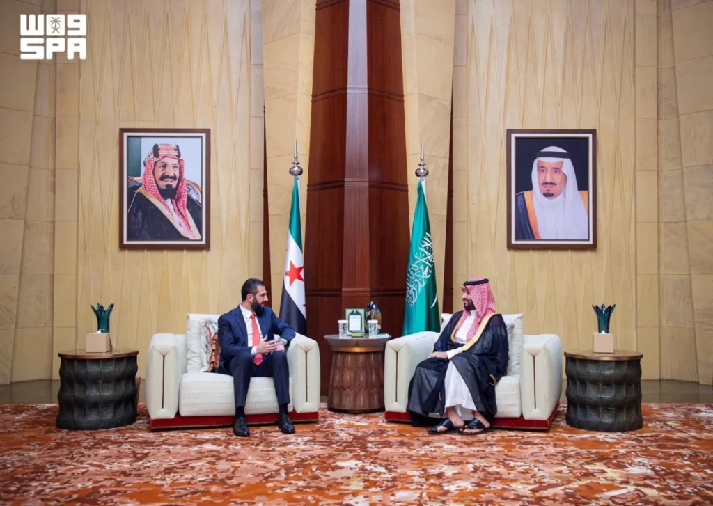 Saudi Crown Prince, Syrian President Al-Sharaa discuss bolstering bilateral cooperation