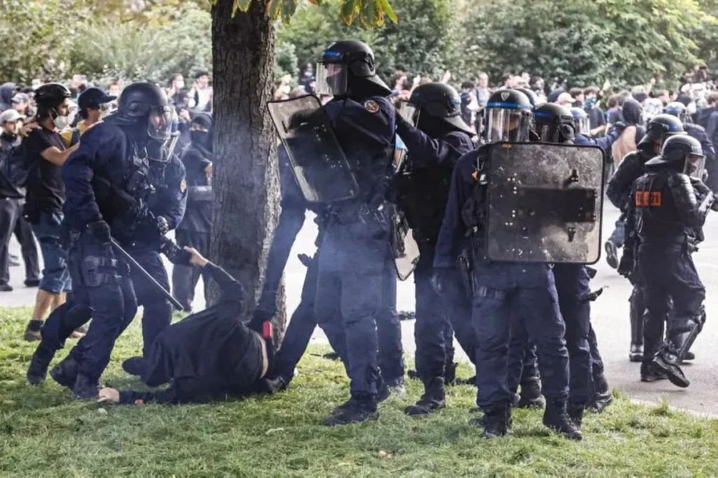 France bans police from using stun grenades at student protests
