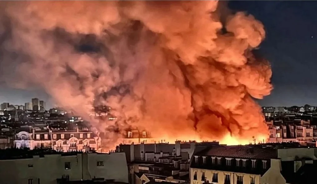 Fire destroys oldest covered food market in Paris