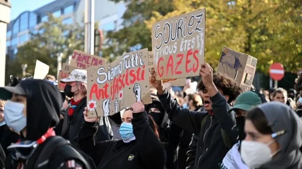 Belgian police arrest 45, including 12 minors, as protests turn violent in Liege