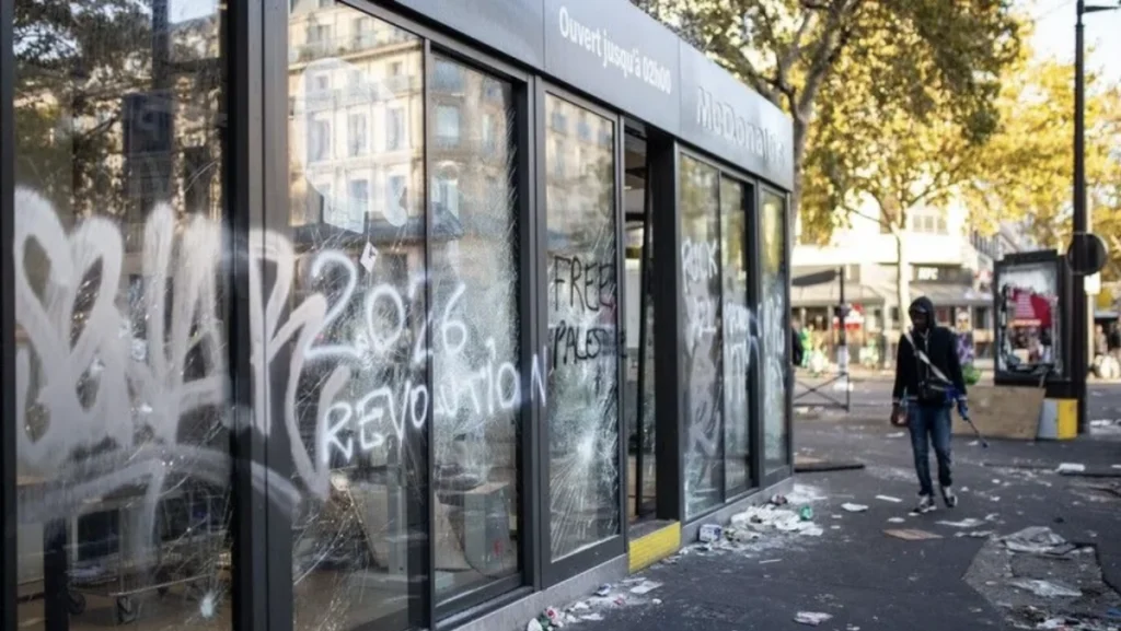 French police fire tear gas, water cannon at Paris protesters after 2,000 arrests nationwide