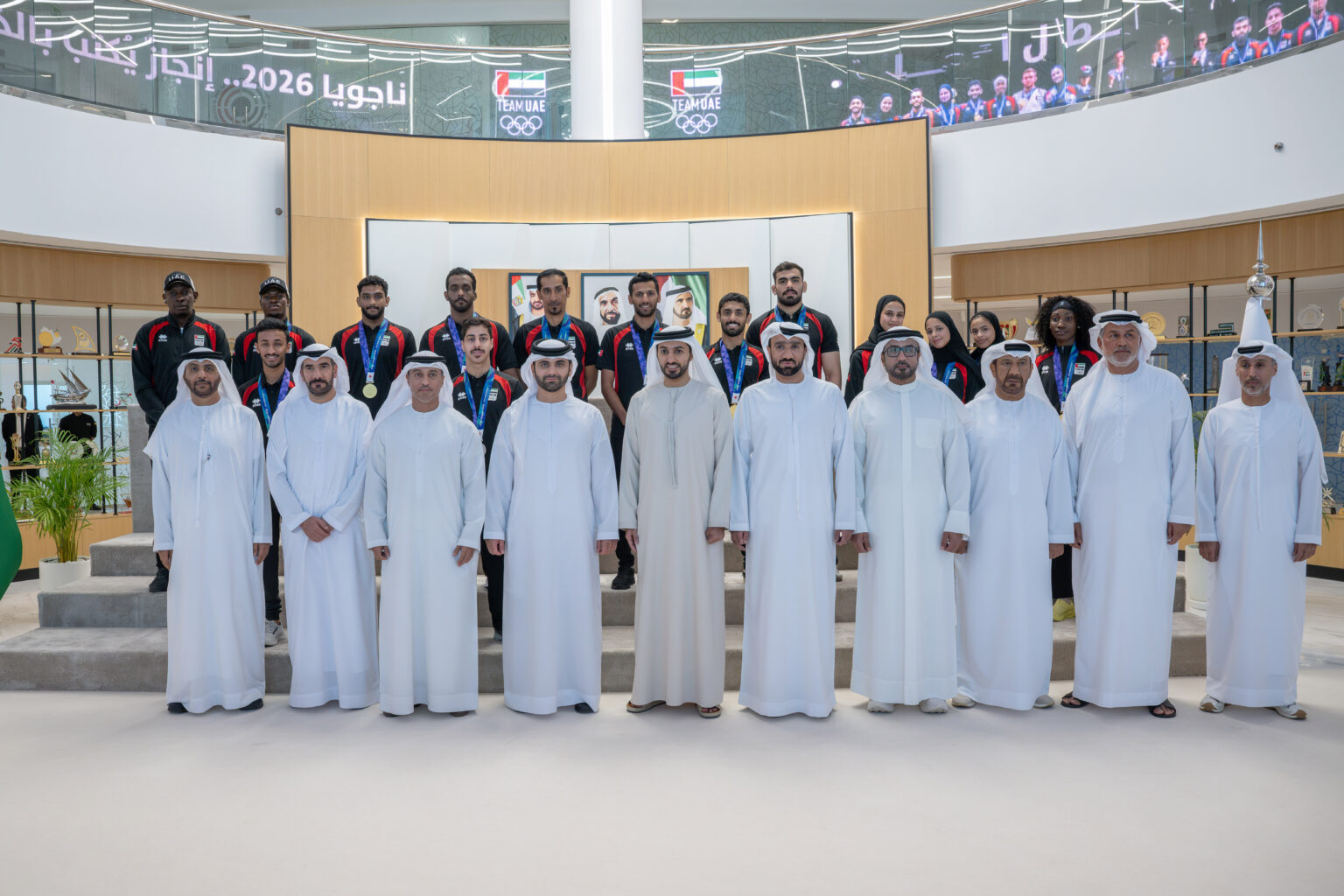 Mansoor bin Mohammed receives UAE’s Asian Games medal winners, hails their historic achievement