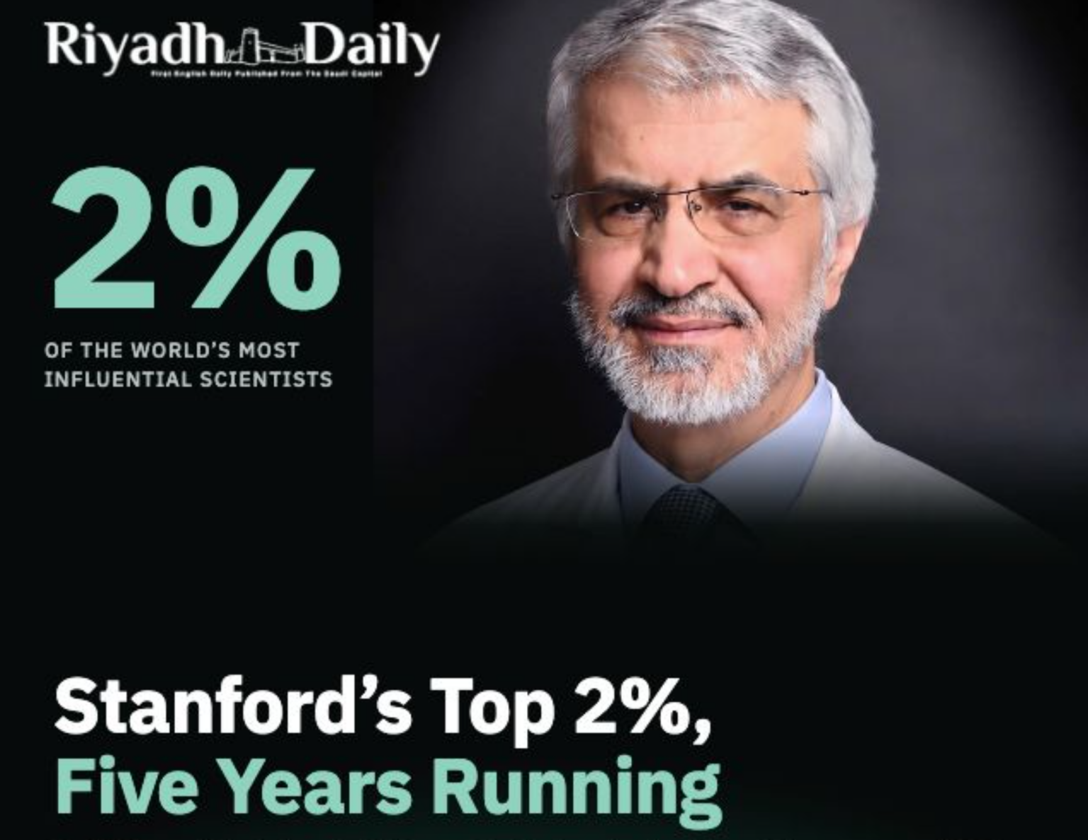 Saudi scientist named to Stanford’s top 2% list for fifth consecutive year, with about 200 papers behind the ranking
