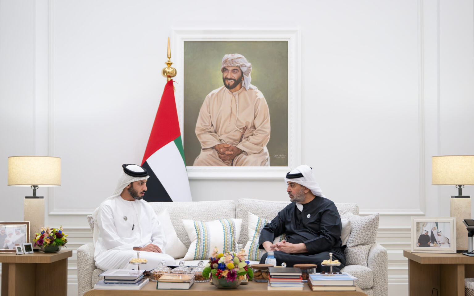 Hamdan bin Zayed receives Zayed bin Hamad, reviews efforts to combat drugs, develop Arabian horse sector