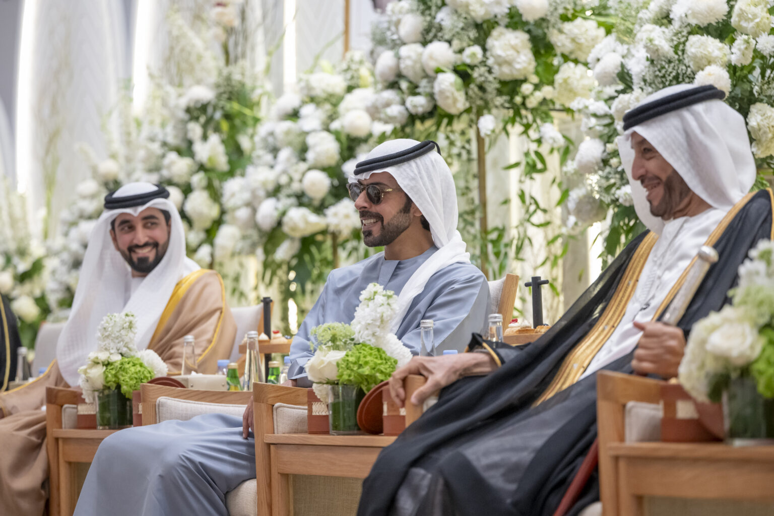 Khalifa bin Tahnoon bin Mohammed attends reception for Al Mansouri weddings