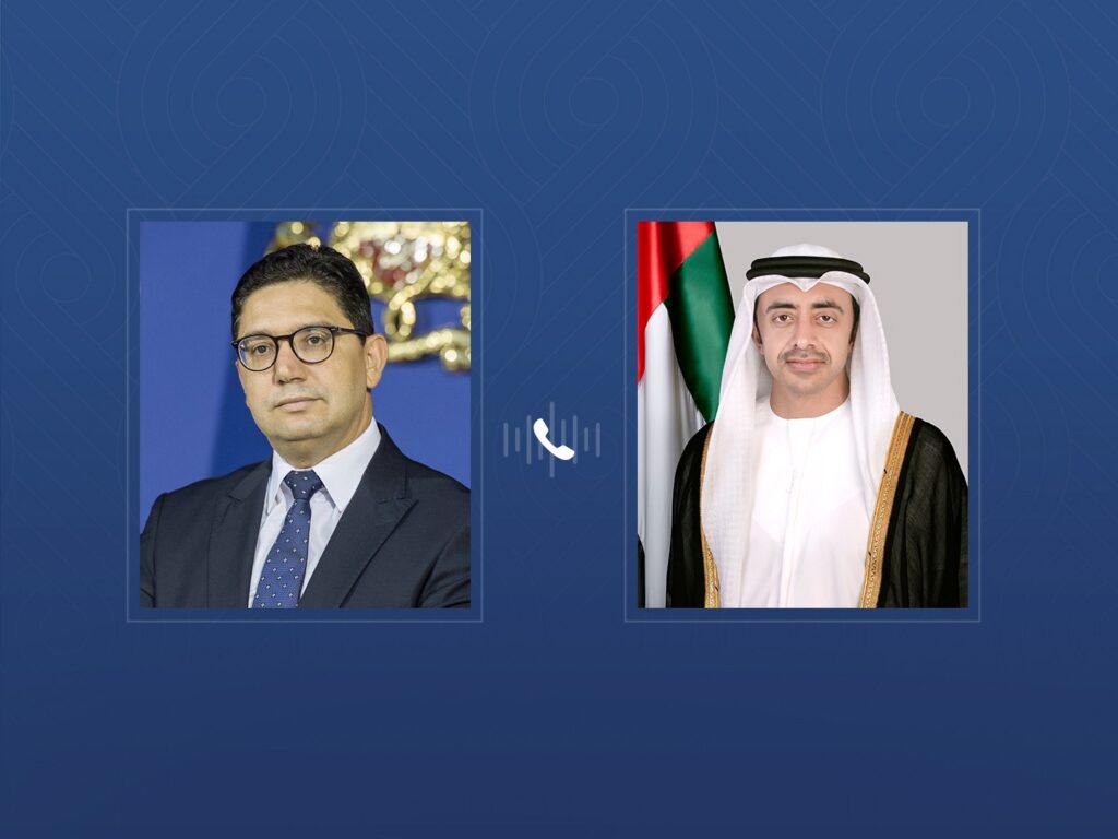 Abdullah bin Zayed, Morocco's FM discuss regional developments by phone